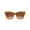 Michael Kors Gafas de sol para mujer MK2182U - Montura de acetato carey oscuro, lentes marrón degradado, 55 mm