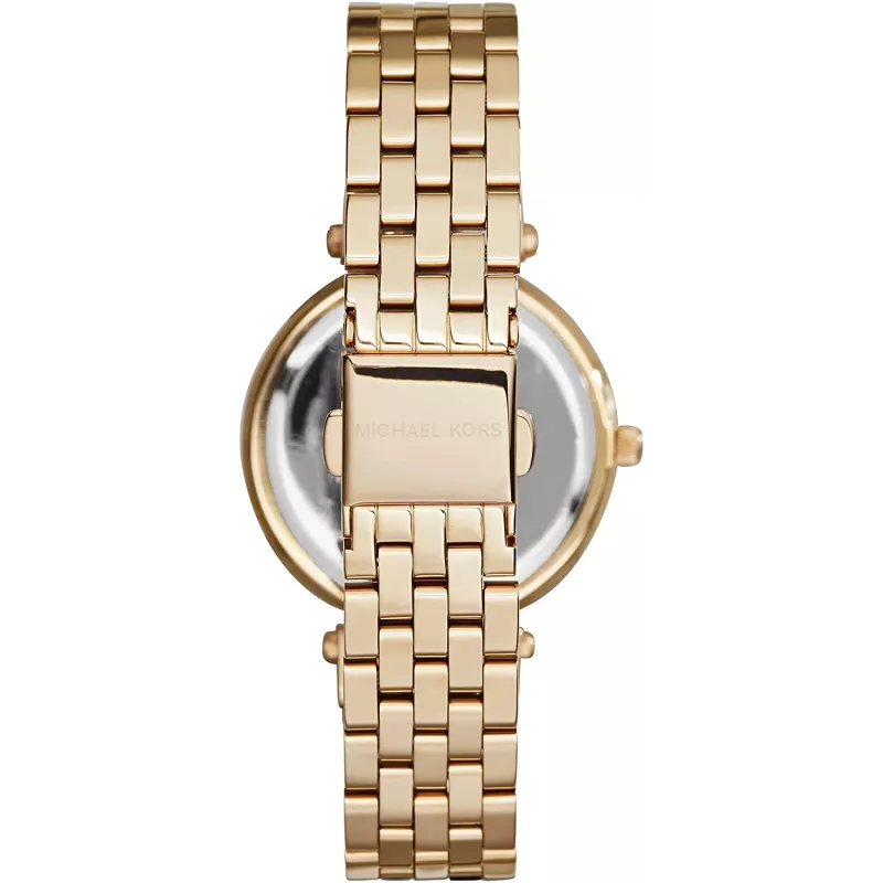 Michael Kors Reloj para mujer MK3365 Caja de acero inoxidable tono oro rosa 34 mm