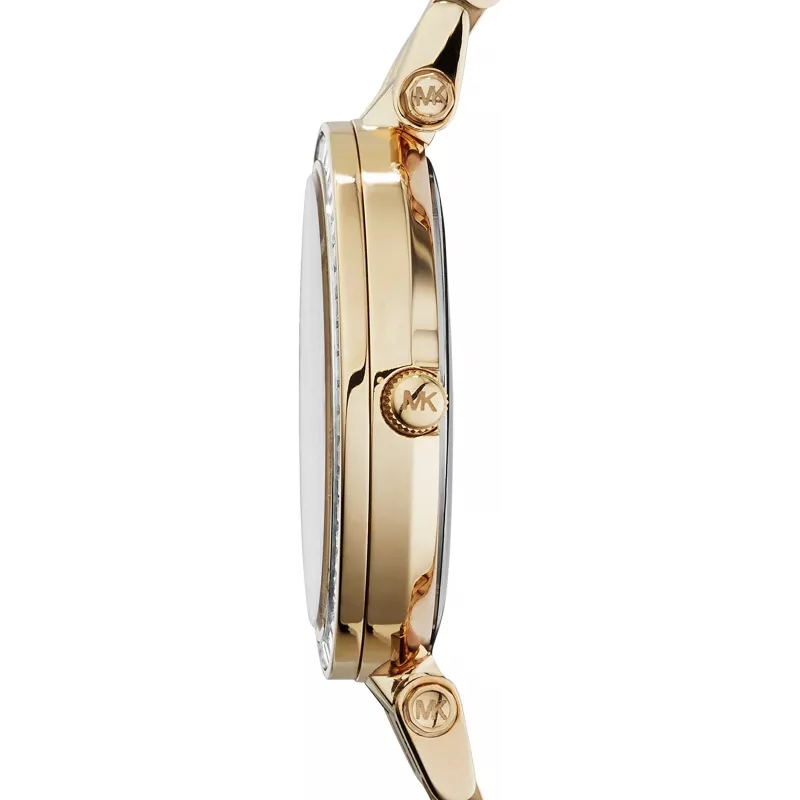 Michael Kors Reloj para mujer MK3365 Caja de acero inoxidable tono oro rosa 34 mm