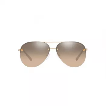 Michael Kors Gafas de sol cuadradas extragrandes para mujer MK1135B10143D - Lente gris degradado, montura de acetato negra