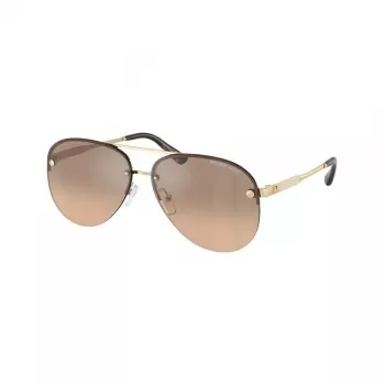 Michael Kors Gafas de sol cuadradas extragrandes para mujer MK1135B10143D - Lente gris degradado, montura de acetato negra