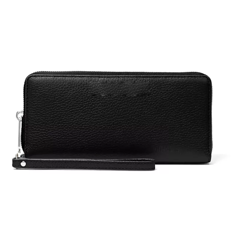 Monedero y funda para móvil con cremallera Michael Kors de piel Saffiano para mujer, negro (Jet Set Travel) - 35S6STVE9LBLA