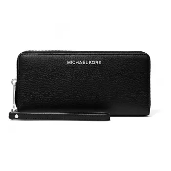 Monedero y funda para móvil con cremallera Michael Kors de piel Saffiano para mujer, negro (Jet Set Travel) - 35S6STVE9LBLA