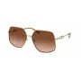 Michael Kors Gafas de sol de mujer MK1127J10143B montura metálica oro rosa lentes marrón degradado 59 mm