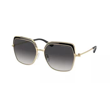 Gafas de sol de mujer Michael Kors MK1141-10148G montura butterfly rosa oro lente gris degradado 57mm