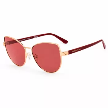 Michael Kors Gafas de sol para mujer MK1162OXBLOOD Mariposa Montura metálica Lente degradada gris 58mm