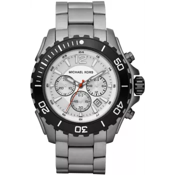 Michael Kors MK8230 Reloj de cuarzo para hombre, 47 mm, Plata/Negro