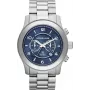 Michael Kors MK8314 Reloj de cuarzo para hombre, 45 mm, esfera plateada/azul