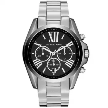 Michael Kors MK5705 Reloj de cuarzo para hombre, 42 mm, esfera plateada/negra