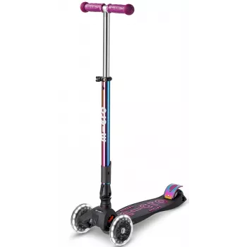 Patinete de 3 ruedas Micro Maxi Deluxe Foldable LED Neochrome, Green