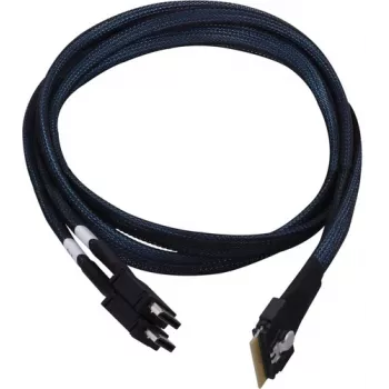 Microchip Adaptec cable interno NVMe 1x SFF-8654 x8 a 2x SFF-8612 x4 (OCuLink) 0,8 m SlimSAS a OCuLink para unidades NVMe