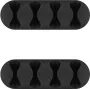 Microconnect CABLEMANA-16 Sujetacables, 4 ranuras, negro, 2 uds.