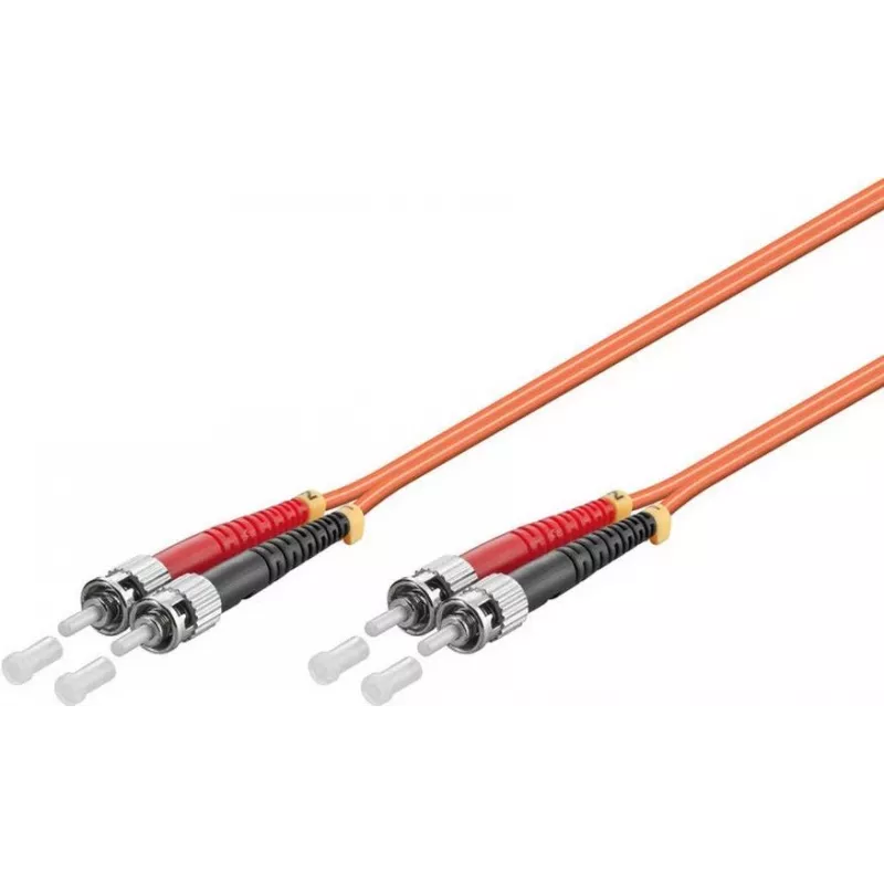 Microconnect FIB112002-2 Cable de conexión de fibra óptica ST/UPC a ST/UPC OM2 dúplex multimodo, 2m, naranja
