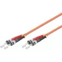 Microconnect FIB112002-2 Cable de conexión de fibra óptica ST/UPC a ST/UPC OM2 dúplex multimodo, 2m, naranja