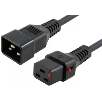 MICROCONNECT cable de alimentación con bloqueo C20 a C19, 2,5m, 16A, negro