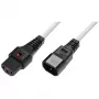 MicroConnect Cable de alimentación C13 IEC Lock a C14, 1,5m, negro, 10A/250V, H05VV-F 3G1.0mm² MC-C13C14LOCK-1.5MW