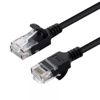 MICROCONNECT U/UTP CAT6 0,3m negro Cable de red Ethernet Slim