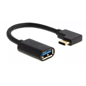 MICROCONNECT cable USB-C conector acodado a USB 3.0 Type-A, 0,5 m, negro