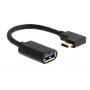 MICROCONNECT cable USB-C conector acodado a USB 3.0 Type-A, 0,5 m, negro