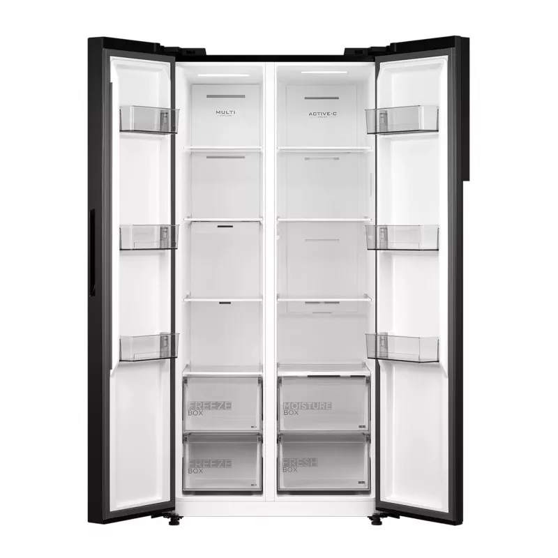 Midea MDRS619FIE45 Frigorífico side-by-side, 460 L, No Frost, Dark Inox, clase de eficiencia energética E