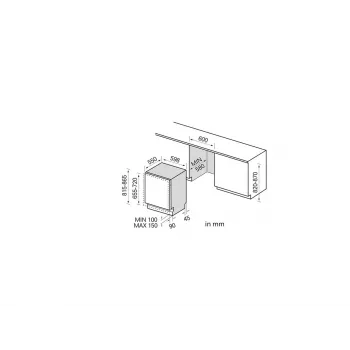 Midea MDWEB1403MB-WS lavavajillas integrable, 14 cubiertos, C, 44 dB