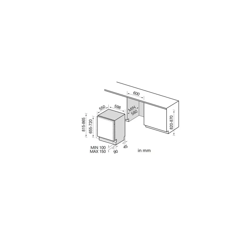 Midea MDWEB1403MB-WS lavavajillas integrable, 14 cubiertos, C, 44 dB