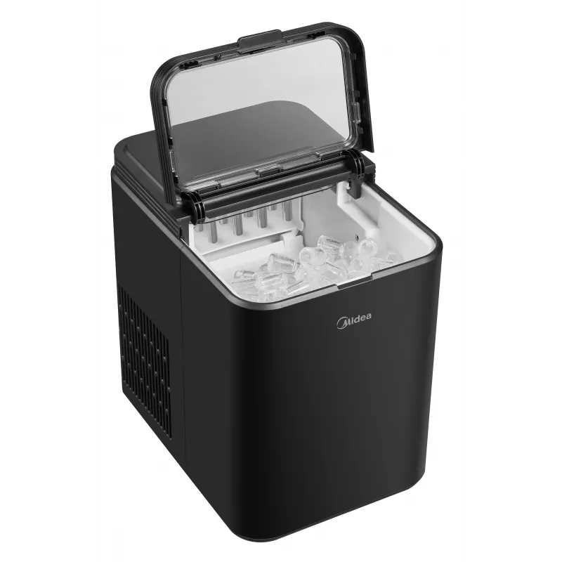 Midea máquina de cubitos de hielo portátil MERI12BG30EU 180W 1,3L negro