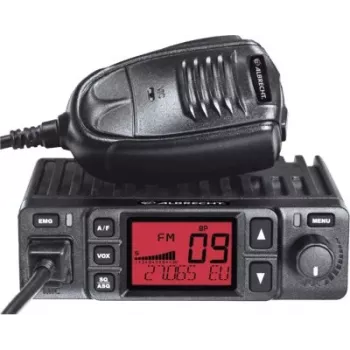 Midland Albrecht AE 6290 emisora de CB móvil con repetidor, VOX, 40 canales AM/FM, 12/24V, negra 12629