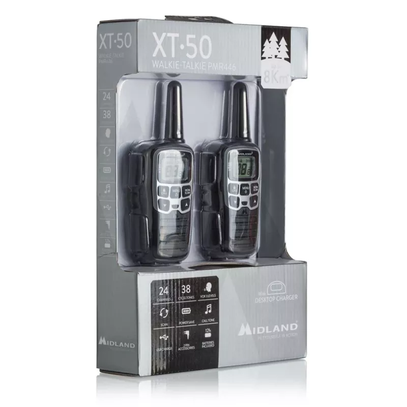 Midland XT50 2x Walkie PMR446 Gris
