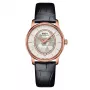 MIDO Baroncelli III Lady reloj automático 33mm oro rosa PVD esfera de nácar blanca índices de diamantes correa de piel blanca