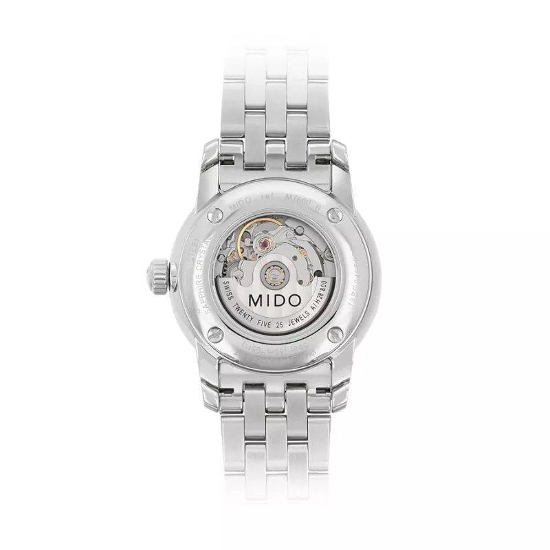 MIDO Baroncelli Lady Reloj automático M76004181 29mm Acero inoxidable Blanco Nácar