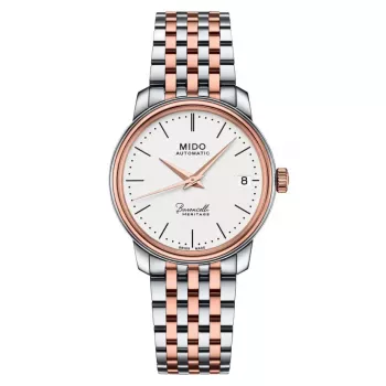 MIDO Baroncelli Lady Day of the Dead Edición limitada reloj automático 33mm oro rosa PVD M027207220100