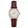 MIDO Baroncelli Lady reloj de cuarzo 29mm acero inoxidable con baño PVD oro amarillo esfera plateada
