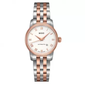 MIDO Baroncelli Lady Reloj de cuarzo mujer M76009N61 29mm oro rosa PVD acero inoxidable