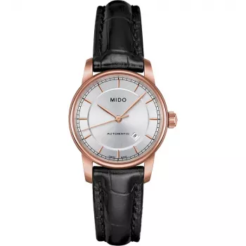MIDO Baroncelli Lady Reloj mujer M76003104 29mm acero inoxidable esfera plateada