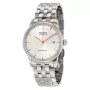 MIDO Baroncelli III reloj automático hombre 38mm esfera plateada correa de piel marrón M86004101