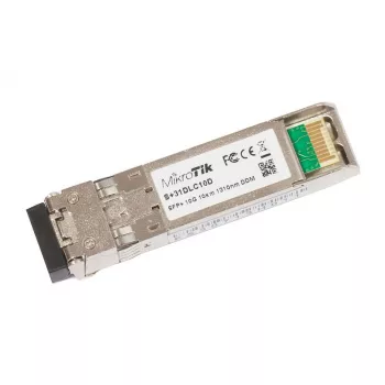 MikroTik S+31DLC10D Módulo transceptor SFP+ 10GBase-LR 10 km 1310 nm LC dúplex