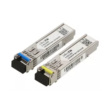 Módulo SFP MikroTik S-3553LC20D, 1,25 Gb/s, 20 km, monomodo, par (T1310nm/R1550nm) + (T1550nm/R1310nm)