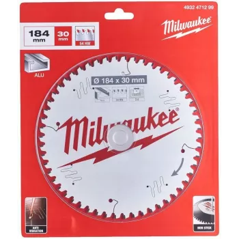 Milwaukee Disco de sierra circular 184x30x2.4x54T aluminio CSB P W