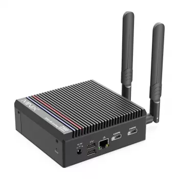 MINIX Z300-0dB Barebone Mini PC Intel Processor N300 8C/8T hasta 3.8GHz DDR5 1x SODIMM M.2 PCIe Gen4 Wi-Fi 6E BT5.2 2x 2.5GbE HDMI 2.1 DP 1.4 USB-C 90W VESA negro