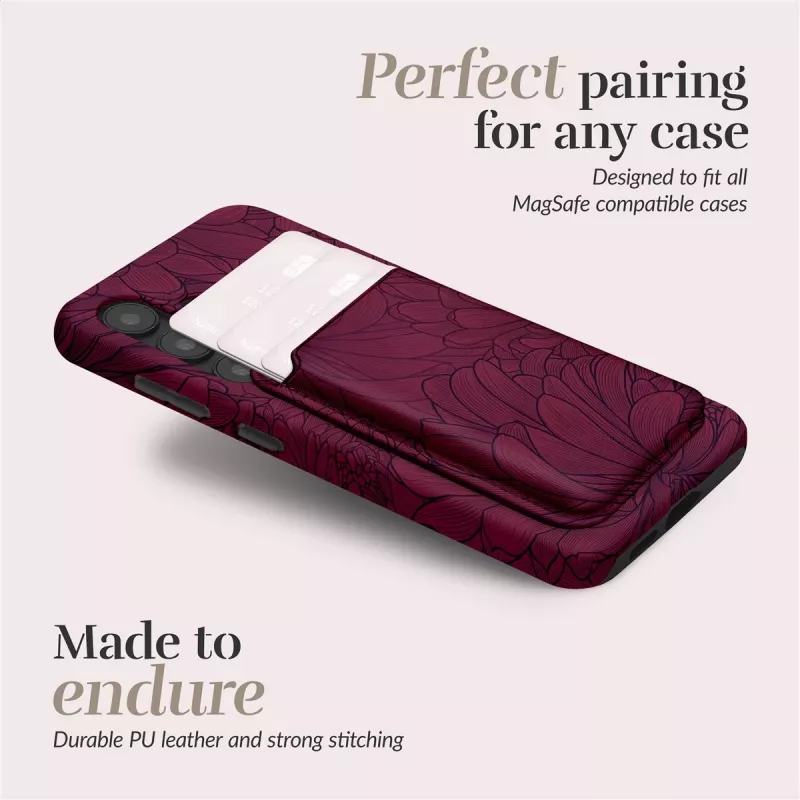 MIO Berry Blooms Funda MagSafe compatible con tarjetero