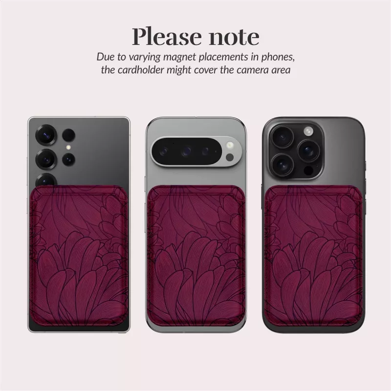 MIO Berry Blooms Funda MagSafe compatible con tarjetero