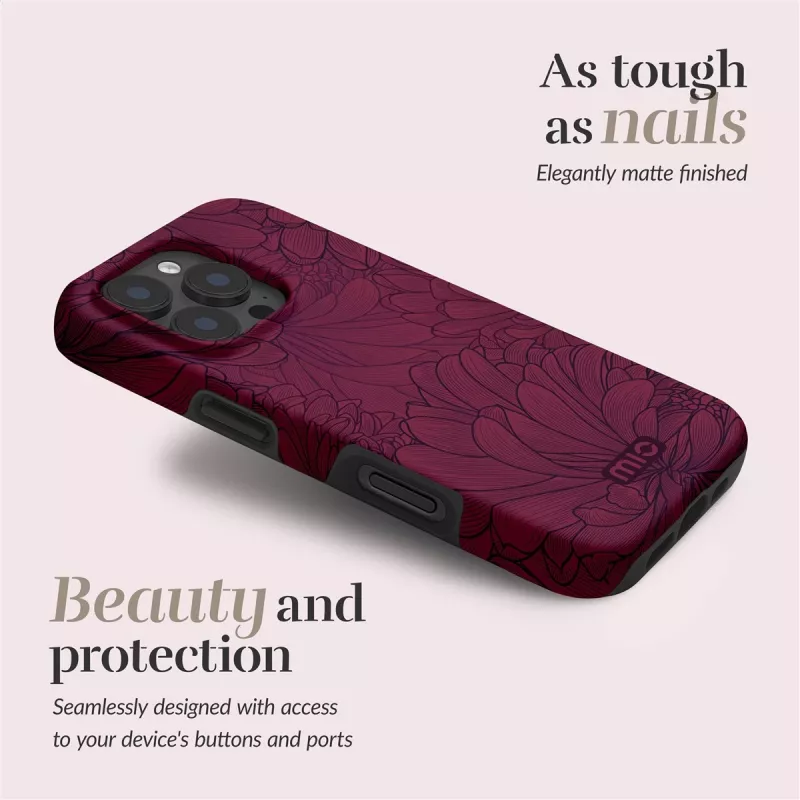 MIO Berry Blooms funda MagSafe compatible con iPhone 16 Plus