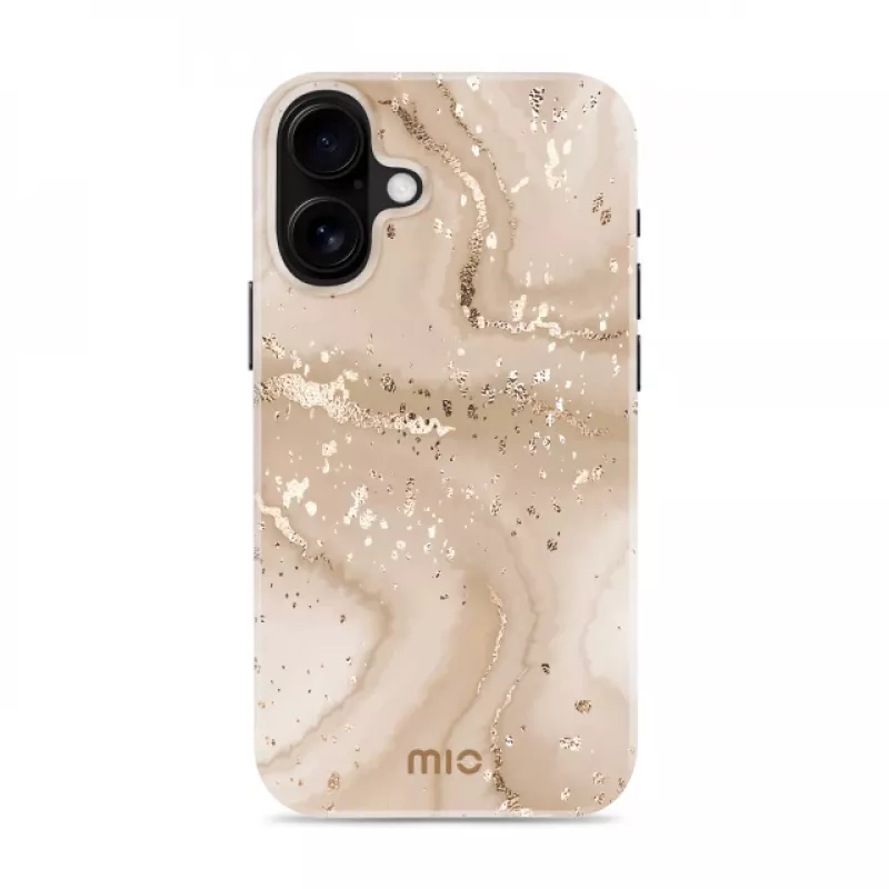 MIO Gold Marble funda compatible con MagSafe para iPhone 16 Plus