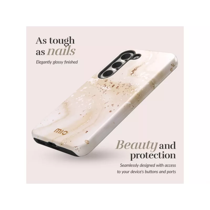Funda MIO Gold Marble compatible con Magsafe para Samsung S25 Plus 5G