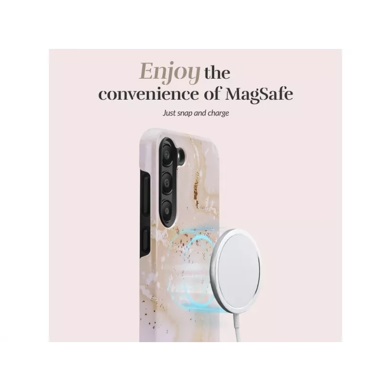 MIO Gold Marble Funda Magsafe Compatible para Samsung S25 Ultra 5G