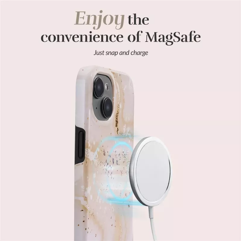 MIO Gold Marble Magsafe compatible con iPhone 16