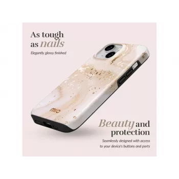 Funda compatible con MagSafe MIO Gold Marble para iPhone 17