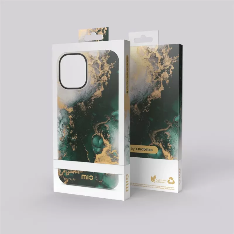 MIO Green Marble Funda compatible con MagSafe para iPhone 16 Plus