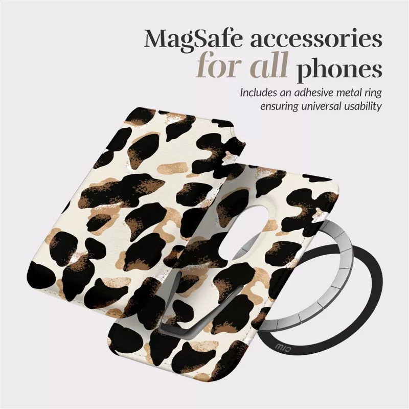 MIO Leopard Funda Magsafe con soporte para tarjetas